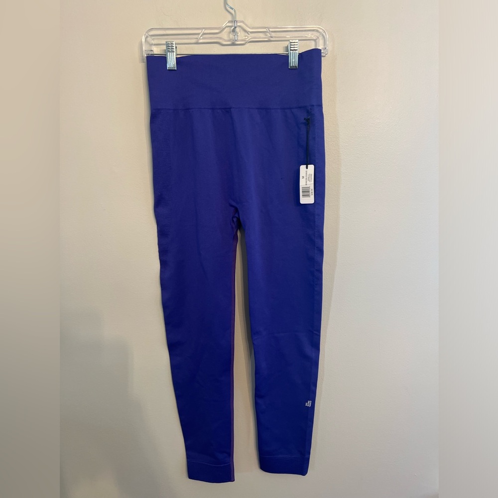 WeWoreWhat Seamless High Rise Circular Knit Leggings Sapphire Medium NWT